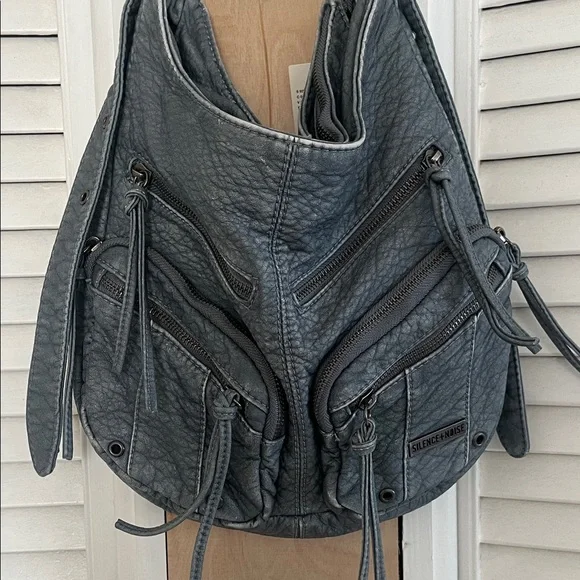 Urban Outfitters Blue Leather Slouch Shoulder Bag - Picture 3 of 11